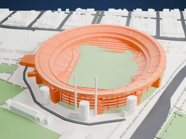 Estadio Monumental (Buenos Aires) model, North view