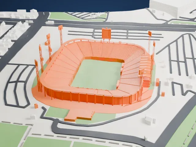 Estadio Monumental David Arellano model, North view