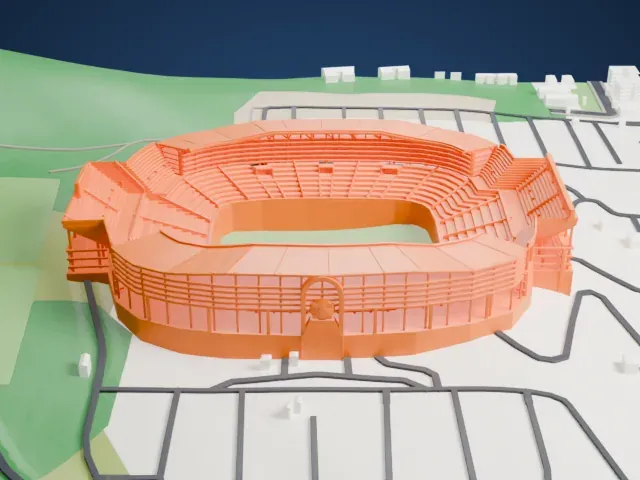 Estadio Monumental Isidro Romero Carbo model, West view