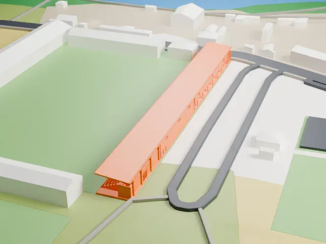 Estadio Municipal de Anduva model, North view