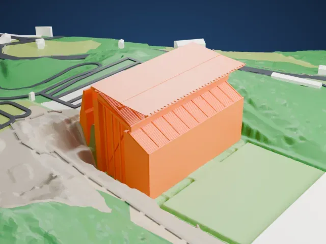 Estádio Municipal de Braga model, East view