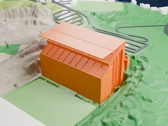 Estádio Municipal de Braga model, North view