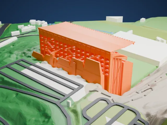 Estádio Municipal de Braga model, South view
