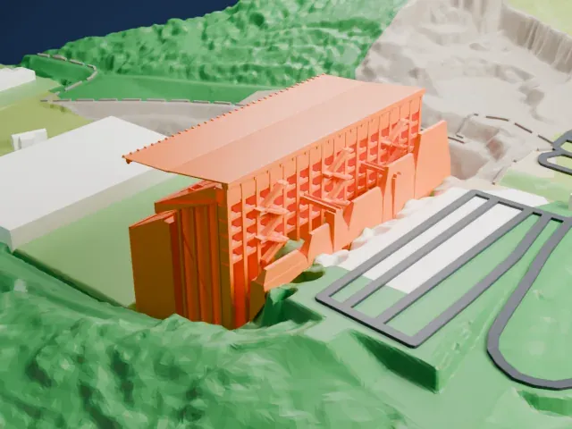 Estádio Municipal de Braga model, West view