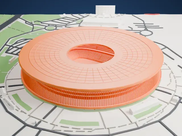 Estádio Nacional Mané Garrincha model, East view
