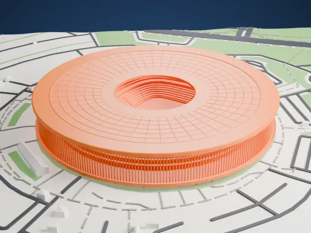 Estádio Nacional Mané Garrincha model, North view