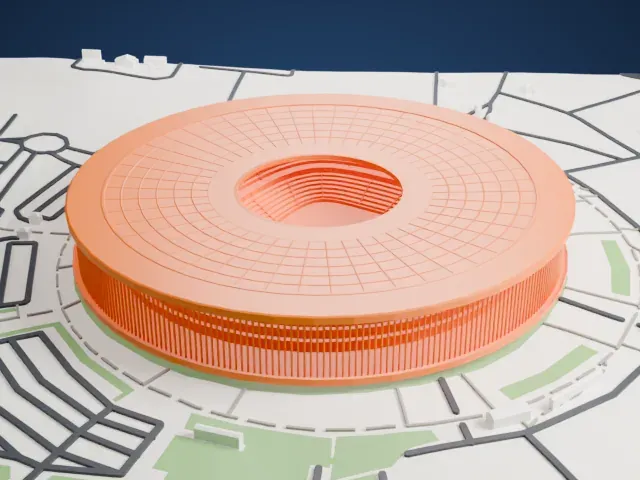 Estádio Nacional Mané Garrincha model, South view