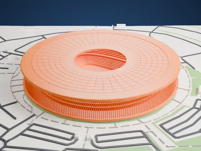 Estádio Nacional Mané Garrincha model, West view
