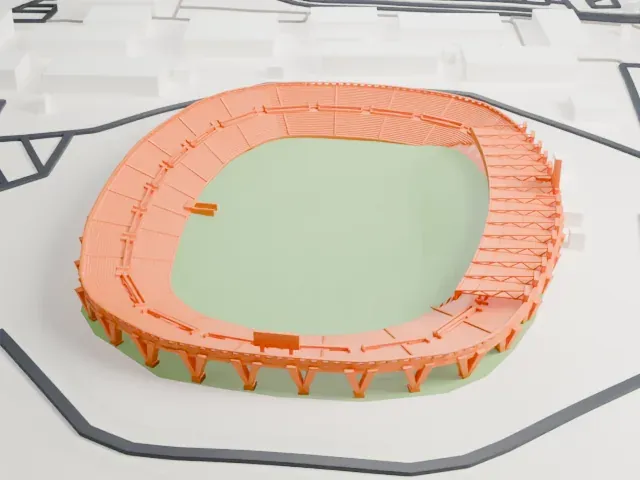 Estadio Neza 86 model, North view
