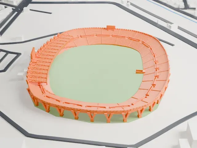 Estadio Neza 86 model, South view