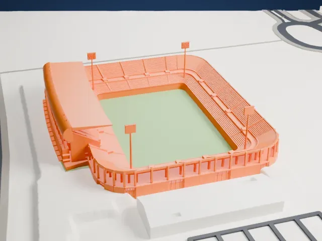 Estadio Nuevo Colombino model, South view