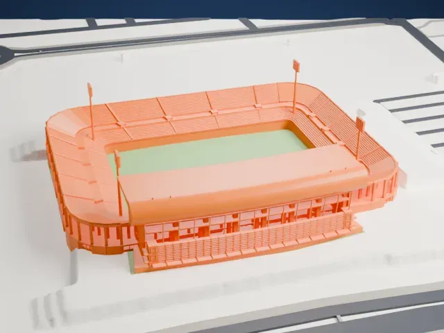 Estadio Nuevo Colombino model, West view
