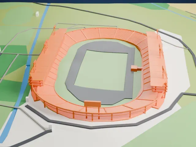 Estadio Olímpico Metropolitano model, North view
