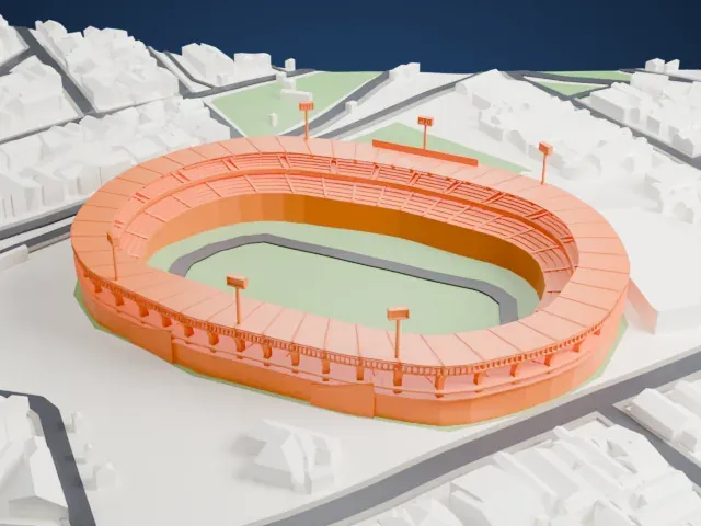 Estádio Olímpico Monumental model, East view