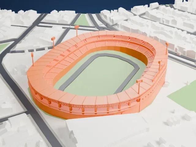 Estádio Olímpico Monumental model, North view
