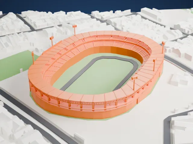 Estádio Olímpico Monumental model, South view