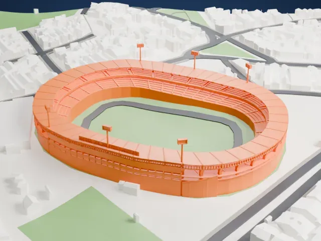 Estádio Olímpico Monumental model, West view