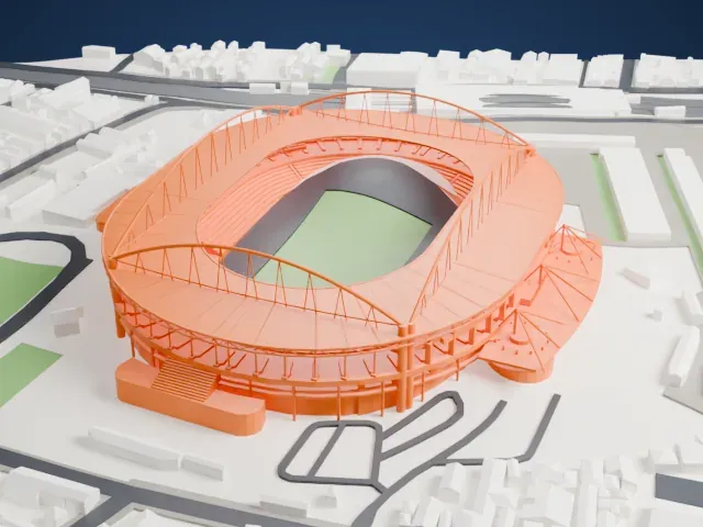 Estádio Olímpico Nilton Santos model, North view