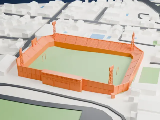 Estadio Osvaldo Domínguez Dibb model, West view