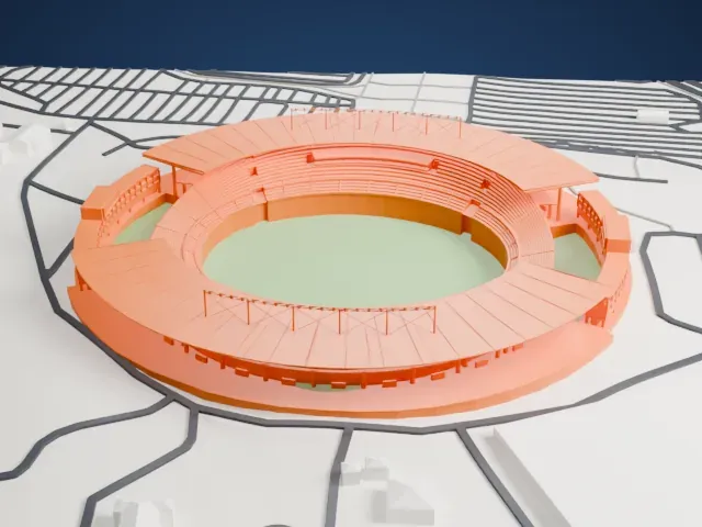 Estádio Serra Dourada model, East view