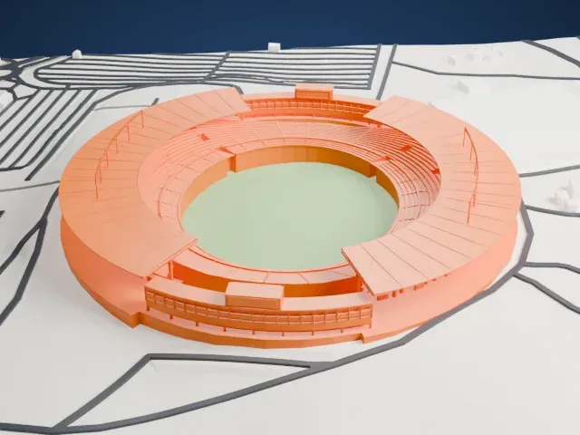 Estádio Serra Dourada model, South view