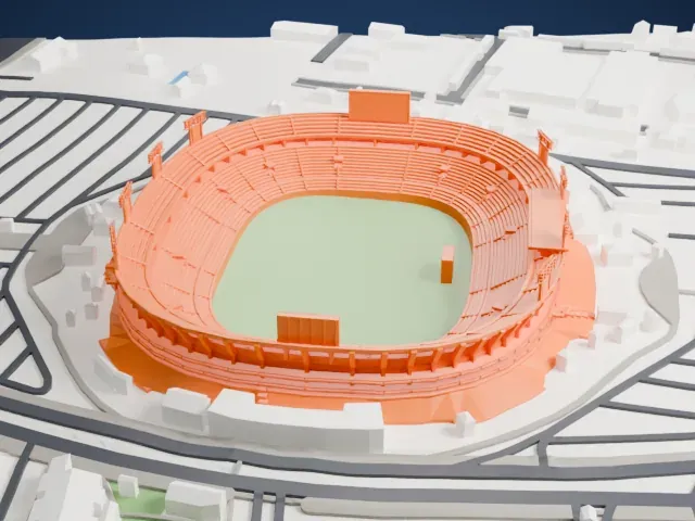 Estadio Universitario (UANL) model, North view