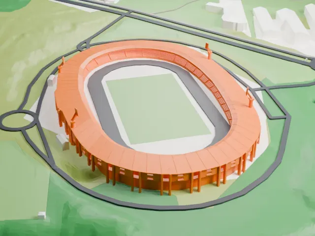 Estadio Verónica Boquete de San Lázaro model, South view