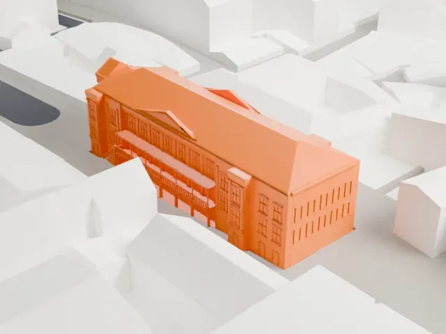 Estates Theatre model, East view