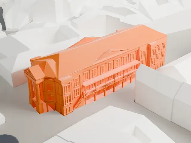 Estates Theatre model, South view