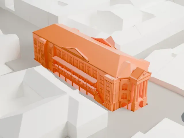 Estates Theatre model, West view