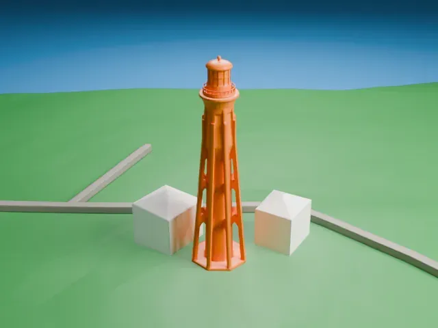 Estevan Point Lighthouse model, East view