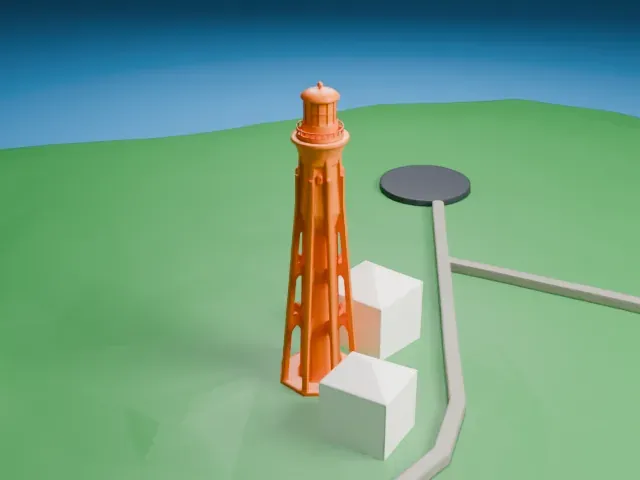Estevan Point Lighthouse model, North view