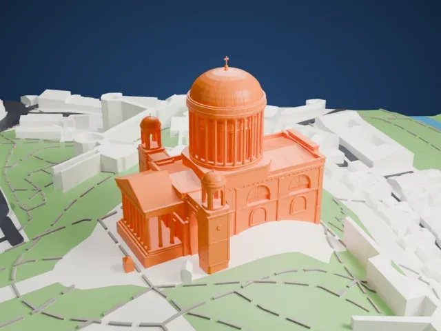 Esztergom Basilica model, North view