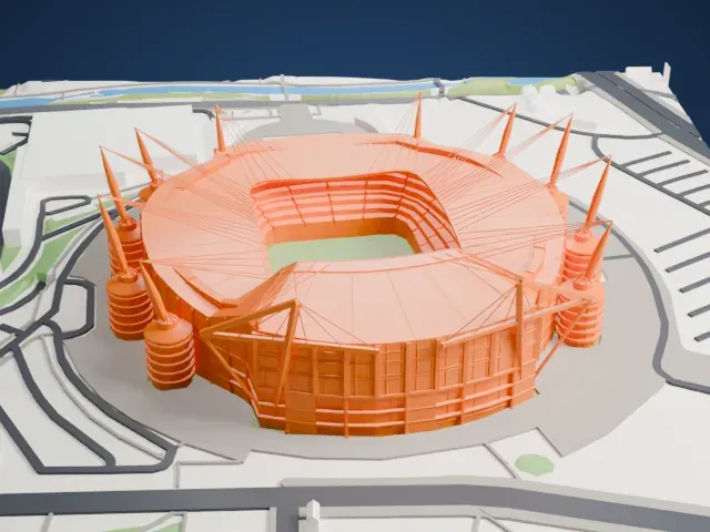 Etihad Stadium model, South view