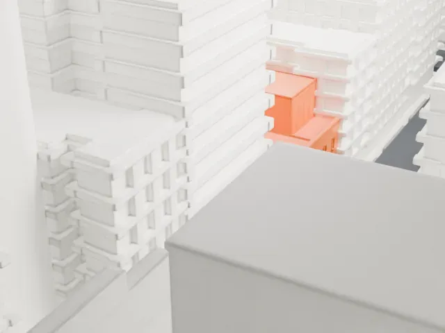 Eugene O'Neill Theatre model, East view