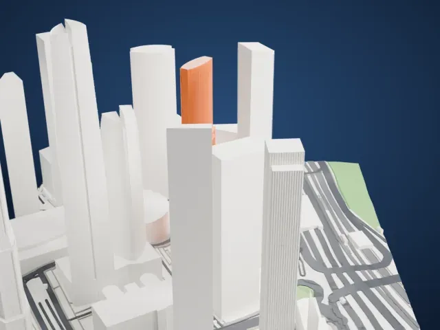 Eurasia (skyscraper) model, North view