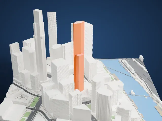 Eureka Tower model, East view