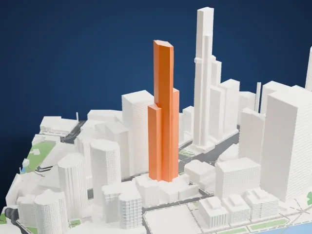 Eureka Tower model, North view