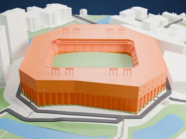 Euroborg model, East view