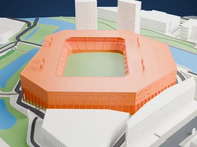 Euroborg model, North view