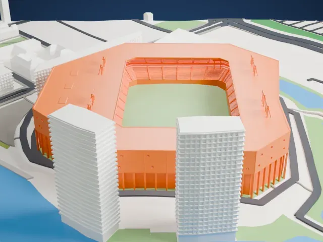 Euroborg model, South view