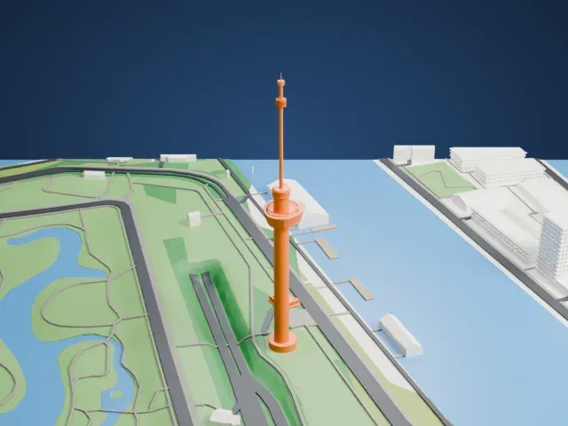 Euromast model, North view