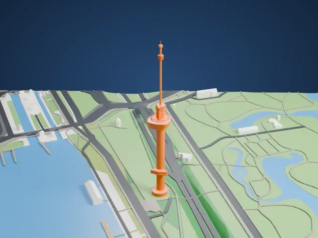 Euromast model, South view