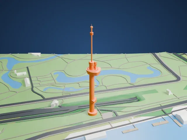 Euromast model, West view