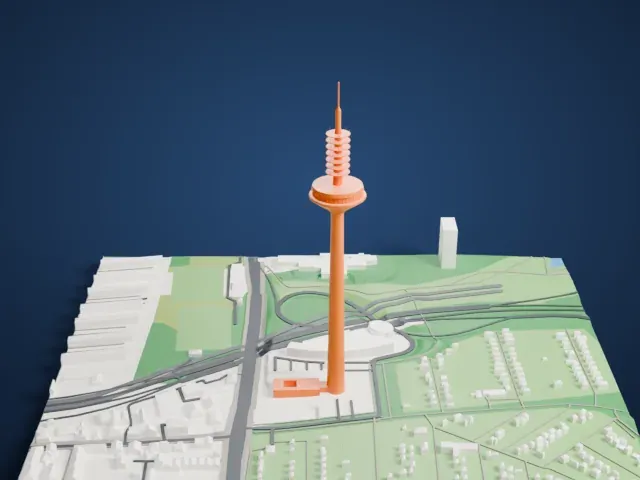 Europaturm model, West view