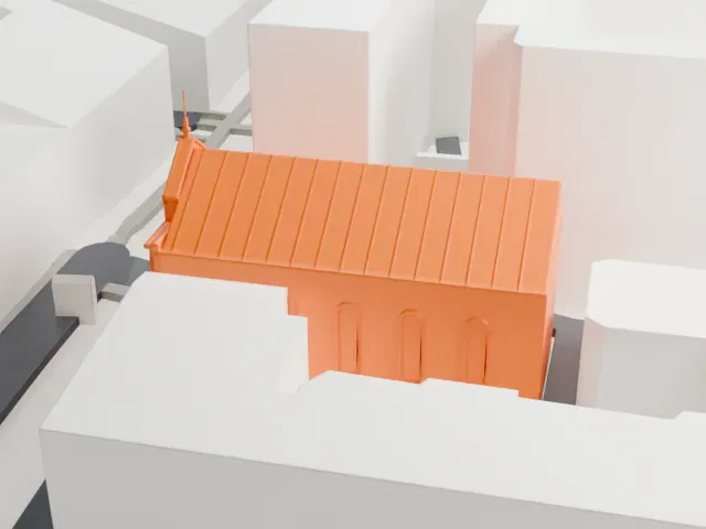 Evangelical Lutheran Church of Saint Catherine model, North view