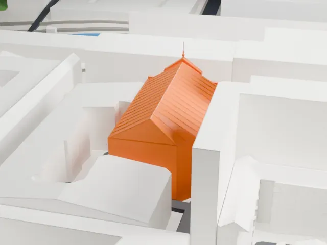 Evangelical Lutheran Church of Saint Catherine model, West view