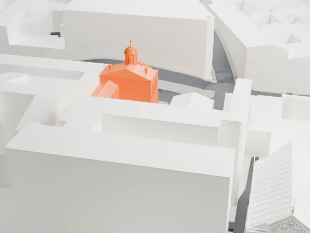 Evangelical Lutheran Church of Saint Mary model, East view