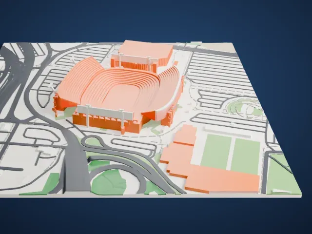 EverBank Stadium model, North view
