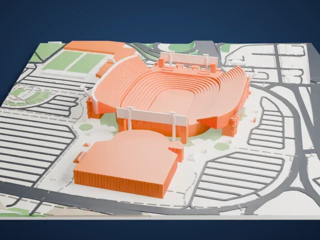 EverBank Stadium model, South view